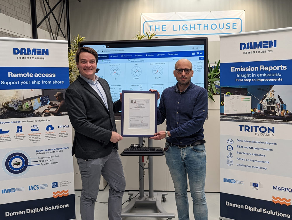 DAMEN TRITON IOT PLATFORM RECEIVES BUREAU VERITAS TYPE APPROVAL FOR CYBER RESILIENCE
